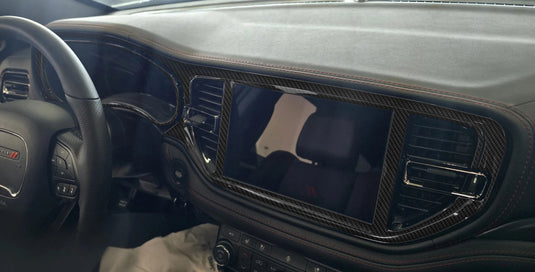 Dodge Durango (2021 - 2025) Carbon Fiber Infotainment and Cluster Trim - FSPE