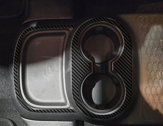 Dodge Durango (2021 - 2025) Carbon Fiber Rear Cupholder Trim - FSPE