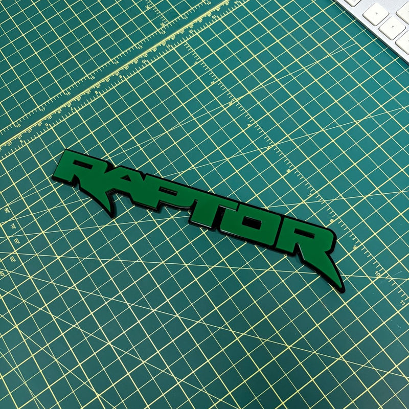 Load image into Gallery viewer, Raptor Emblem in Green on green mat
