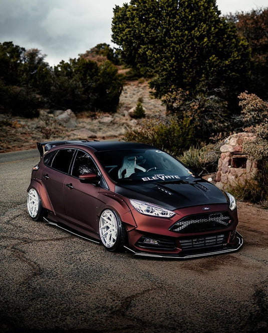 Ford Focus ST (2015-2018) Front Splitter V4 - 2 Layer - FSPE