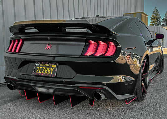 Ford Mustang (2018 - 2023) Ecoboost ATHENA Rear Diffuser & Spats - FSPE