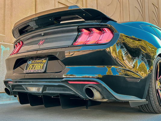 Ford Mustang (2018 - 2023) Ecoboost ATHENA Rear Diffuser & Spats - FSPE