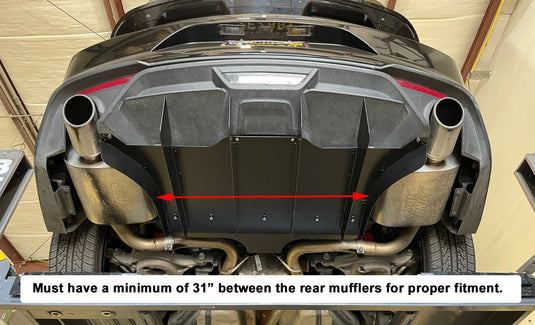 Ford Mustang (2018 - 2023) Ecoboost ATHENA Rear Diffuser & Spats - FSPE