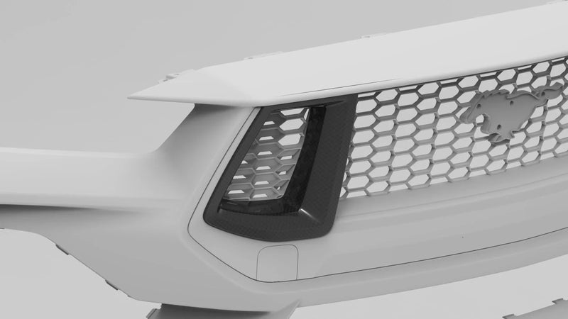 Load image into Gallery viewer, Ford Mustang GT (2024 - Current) - Dry Carbon Grille Inserts - FSPE
