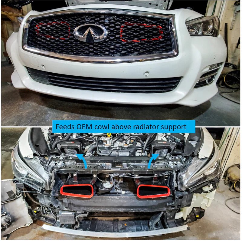 Load image into Gallery viewer, Infiniti Q50 (2014 - 2024) BIG MOUTH Ram Air Intake Snorkel - FSPE
