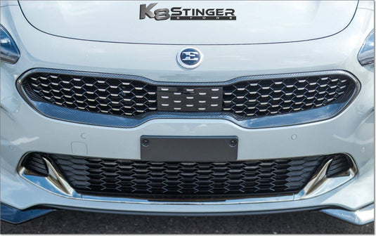 Kia Stinger (2018-2023, all models) - K8SS Genuine Carbon Fiber Upper Grille Trim - FSPE