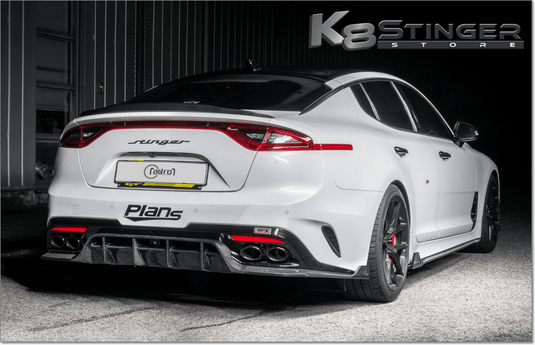 Kia Stinger - Adro Carbon Fiber Rear Diffuser V2 - FSPE