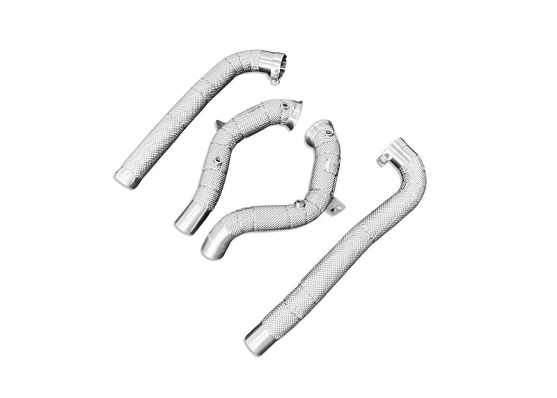 Load image into Gallery viewer, Mercedes AMG GT MaxFlow Heat - Shielded Downpipes for M178 4.0L - FSPE
