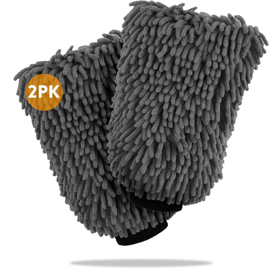 Microfiber Chenille Car Cleaning Mitt - 2pk - FSPE