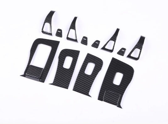 Tesla Model 3/Y (2021 - 2023) Carbon Fiber Window & Door Control Trim Kit - FSPE