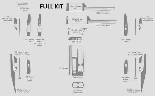 Toyota Camry (2025+) Real Carbon Fiber Overlay Interior Kit - FSPE