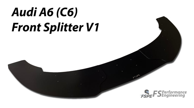 Load image into Gallery viewer, Audi A6 (C6 2006-2011) Front Splitter V1 - FSPE
