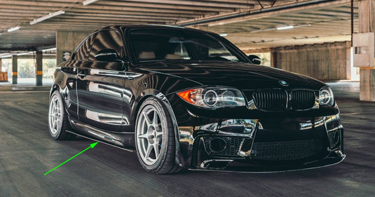 BMW 128i / 135i (2007-2013) Carbon Fiber Side Skirt Extensions - FSPE