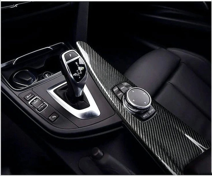 BMW F30 F31 F32 F34 F36 LHD Carbon Fiber Multimedia Panel Trim - FSPE