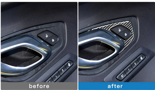 Chevrolet Camaro (2016-2021) Carbon Fiber Door Lock Surround Trim - FSPE