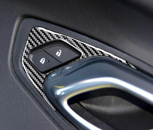 Chevrolet Camaro (2016-2021) Carbon Fiber Door Lock Surround Trim - FSPE