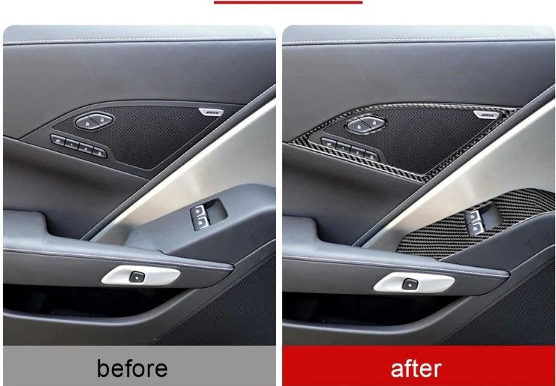 Load image into Gallery viewer, Chevrolet Corvette (2014-2019) Carbon Fiber Window Control Trims - FSPE
