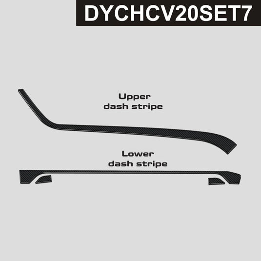 Chevrolet Corvette (2020-2023) Carbon Fiber Console Switches & Upper Trims - FSPE