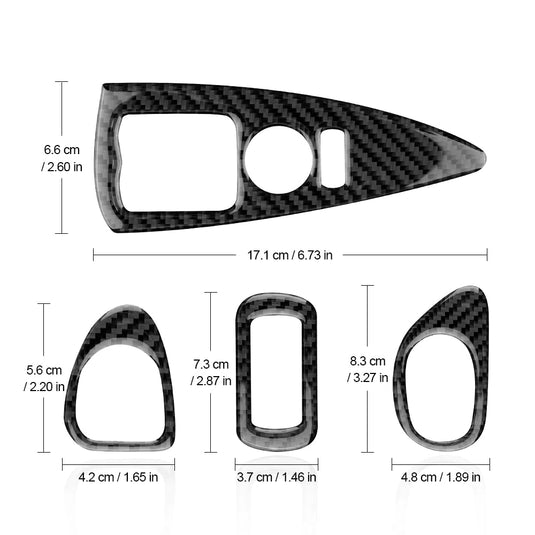 Chevrolet Corvette C6 (2005-2007) Carbon Fiber Door Control Trims - FSPE