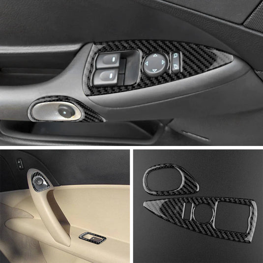 Chevrolet Corvette C6 (2005-2007) Carbon Fiber Door Control Trims - FSPE