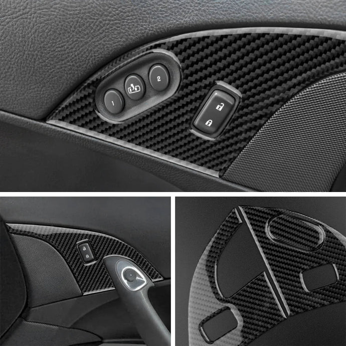 Chevrolet Corvette C6 (2005-2007) Carbon Fiber Door Lock Control Trims - FSPE