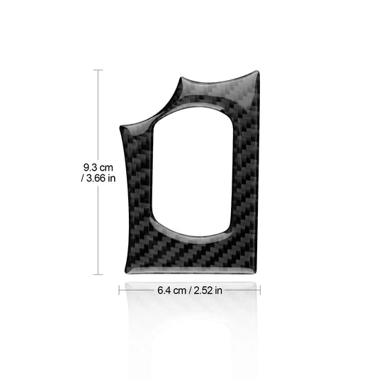 Carbon Fiber Emergency Flasher Button Trim – Fits Corvette C6 2005–2007 (Left Hand Drive)