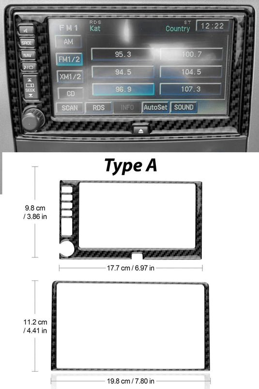 Chevrolet Corvette C6 (2005-2007) Carbon Fiber Navigation System Control Panel Trim - FSPE