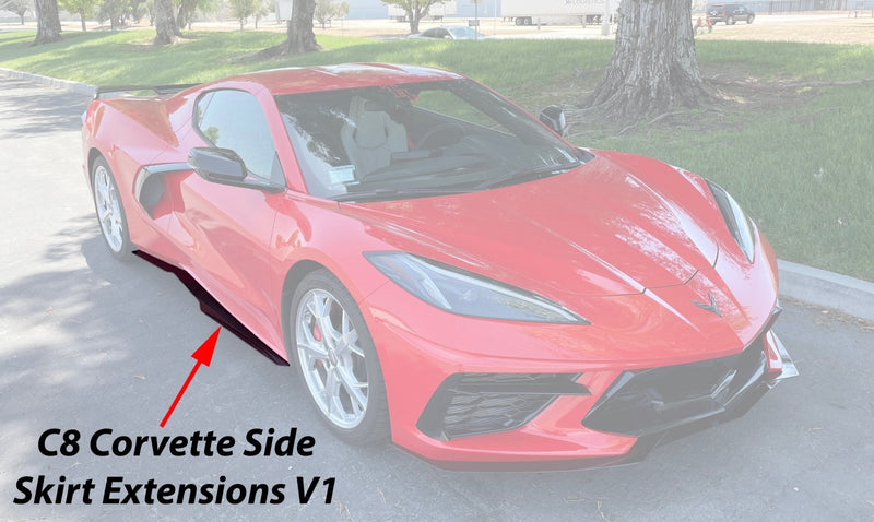 Load image into Gallery viewer, Chevrolet Corvette C8 (2020-2022) Side Skirt Extensions V1 - FSPE
