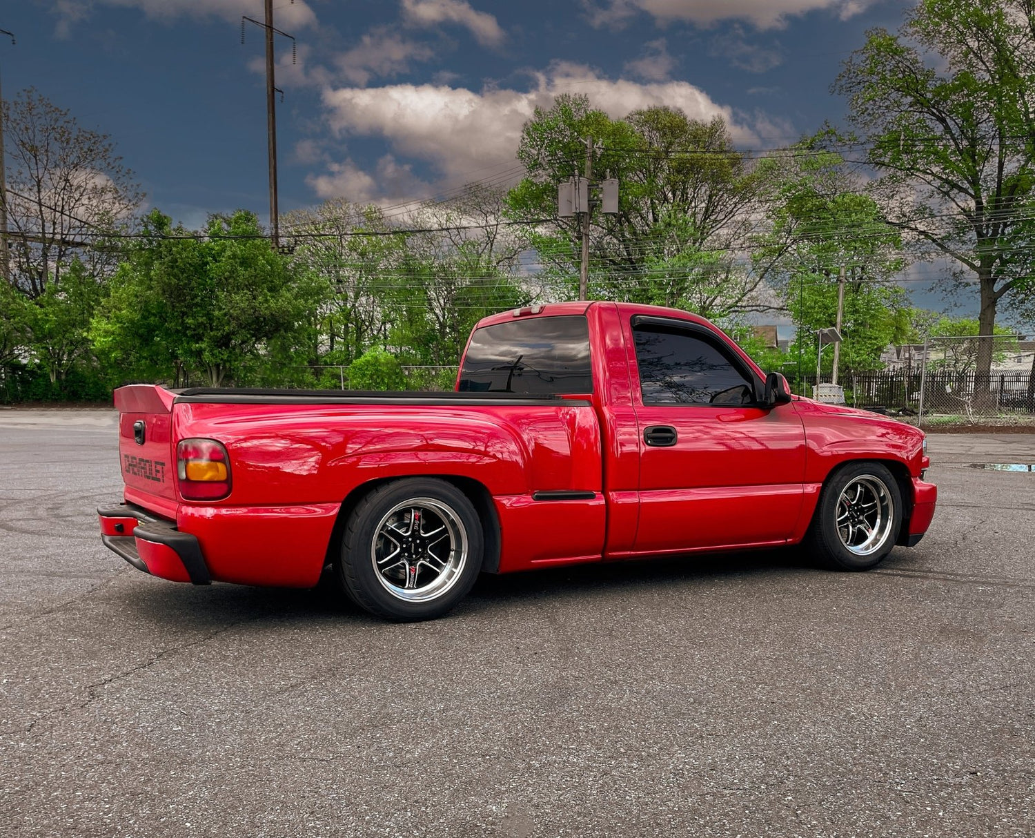Chevy Stepside Rear View Chevrolet Silverado Stepside (1999-2006) Duck Bill (rear spoiler) – FSPE