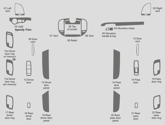 Chrysler 300 Sedan (2011-2020) Carbon Fiber Full Set Trims - FSPE