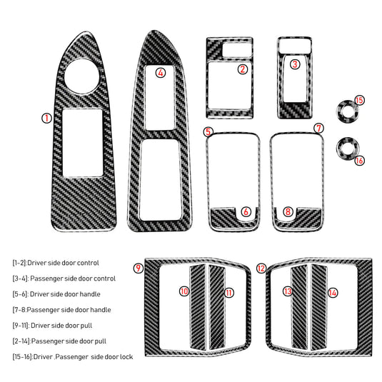 Dodge Challenger (2008-2014) Carbon Fiber Center Console Trim Kit - FSPE