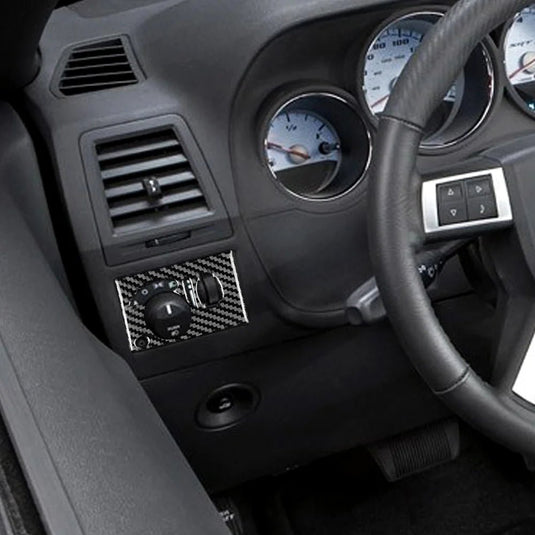 Dodge Challenger (2008-2014) Carbon Fiber Headlight Control Cover Trim - FSPE