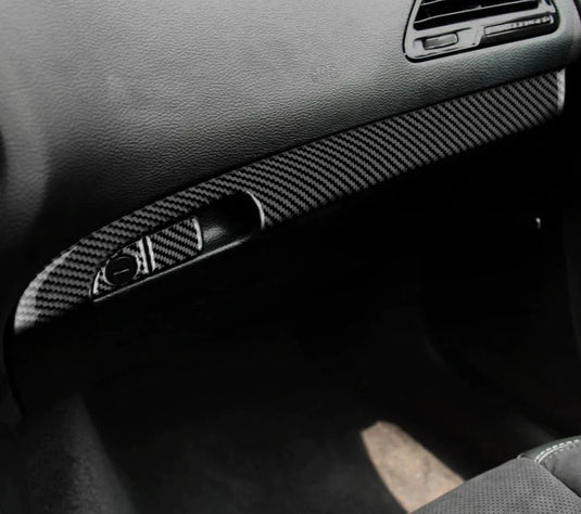 Dodge Challenger (2015-2022) Carbon Fiber Glove Box Handle Full Strip Kit - FSPE
