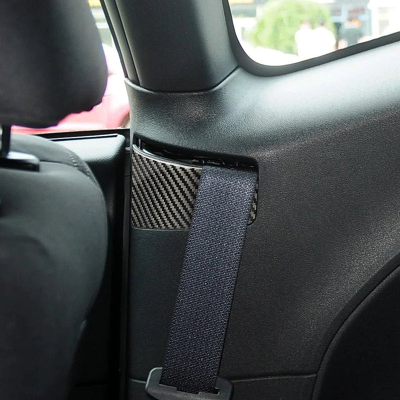 Load image into Gallery viewer, Dodge Challenger (2015-2022) Carbon Fiber Seat Belt Frame Panel Overlay Trim - FSPE
