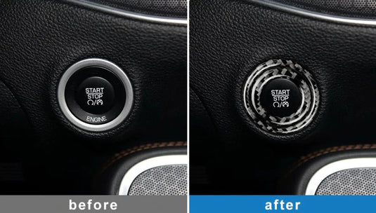 Dodge Challenger (2015-2023) Carbon Fiber Car Engine Start/Stop Button Trim - FSPE
