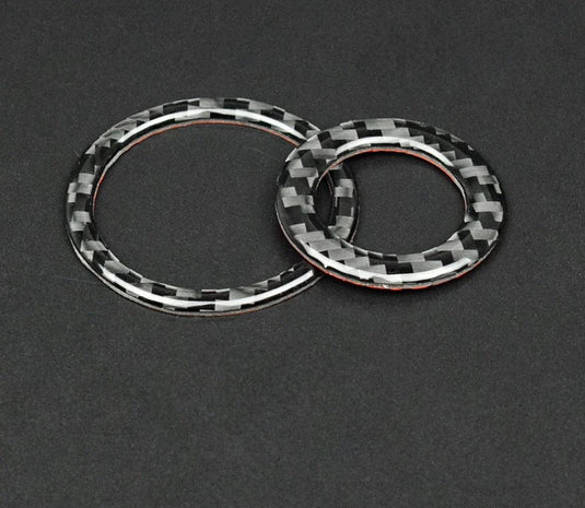 Black Carbon Fiber Car Engine Parts Start Push Button Switch - Foto 3