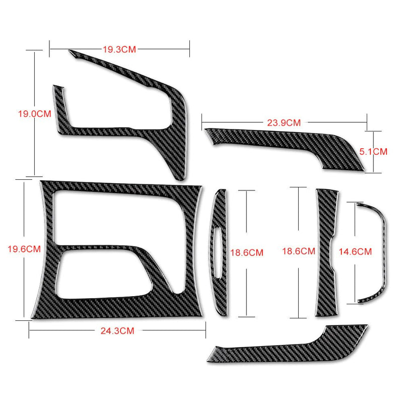 Load image into Gallery viewer, Dodge Challenger (2015-2023) Carbon Fiber Front/Rear Center Panels Trim Kit - FSPE
