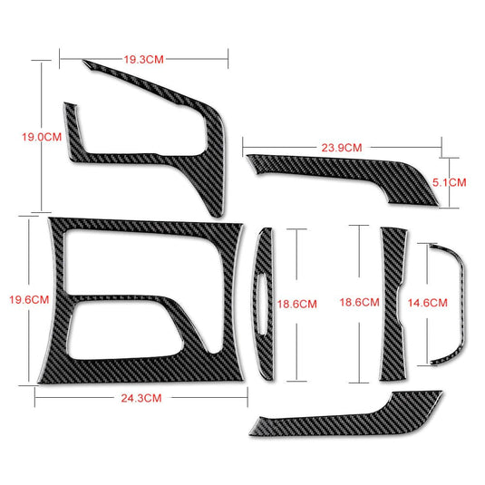 Dodge Challenger (2015-2023) Carbon Fiber Front/Rear Center Panels Trim Kit - FSPE