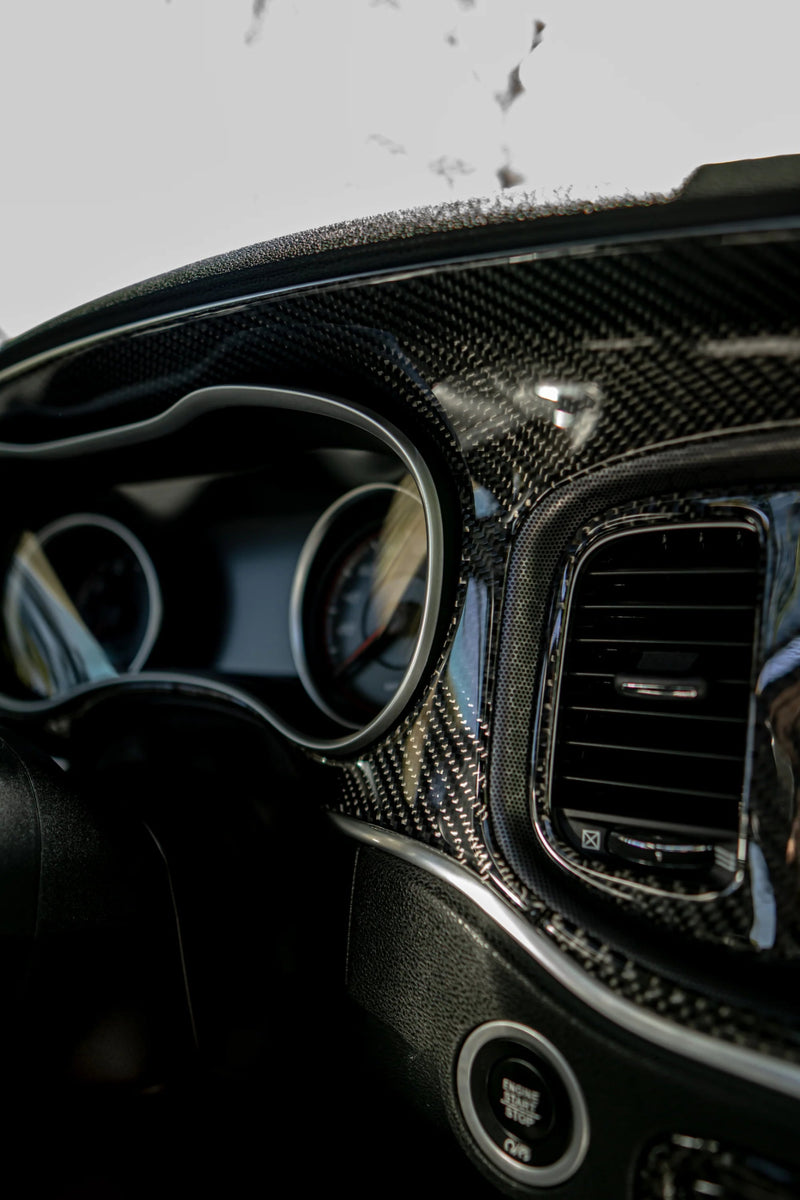 Load image into Gallery viewer, Dodge Challenger (2015-2023) Carbon Fiber Full Dashboard Trim Kit - FSPE
