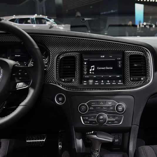 Dodge Challenger (2015-2023) Carbon Fiber Full Dashboard Trim Kit - FSPE