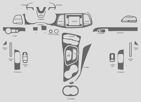 Dodge Challenger (2015-2023) Carbon Fiber Full Set Trim - FSPE