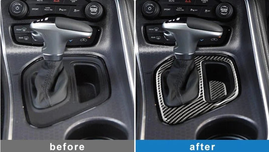 Dodge Challenger (2015-2023) Carbon Fiber Gear Shift Panel Cover Trim - FSPE