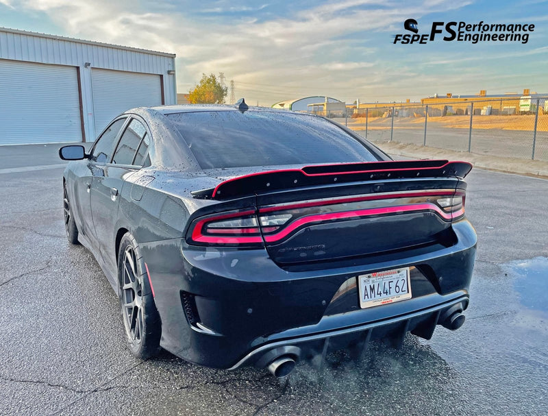 thumbnail image 2 of Gloss Black Rear Bumper Diffuser For Dodge Charger SRT 2015-2023 OE Style PP Plastic 2 of 5