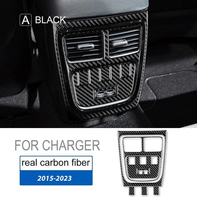 Load image into Gallery viewer, Dodge Charger (2015-2023) Carbon Fiber Rear Center Outlet Trim Kit - FSPE
