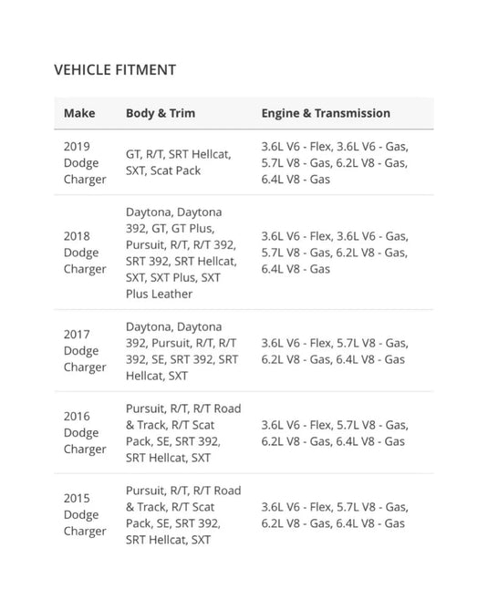 Dodge Charger Radiator Cover (2015-2023) - FSPE