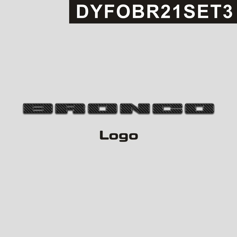Load image into Gallery viewer, Ford Bronco (2021-2023) Carbon Fiber Dash Letters &quot;BRONCO&quot; - FSPE
