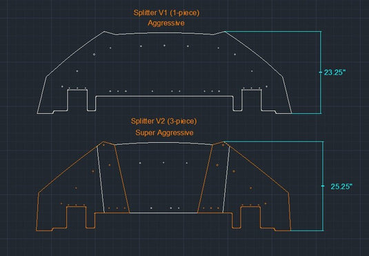 Ford Focus RS (2016-2018) Front Splitter V1 - FSPE