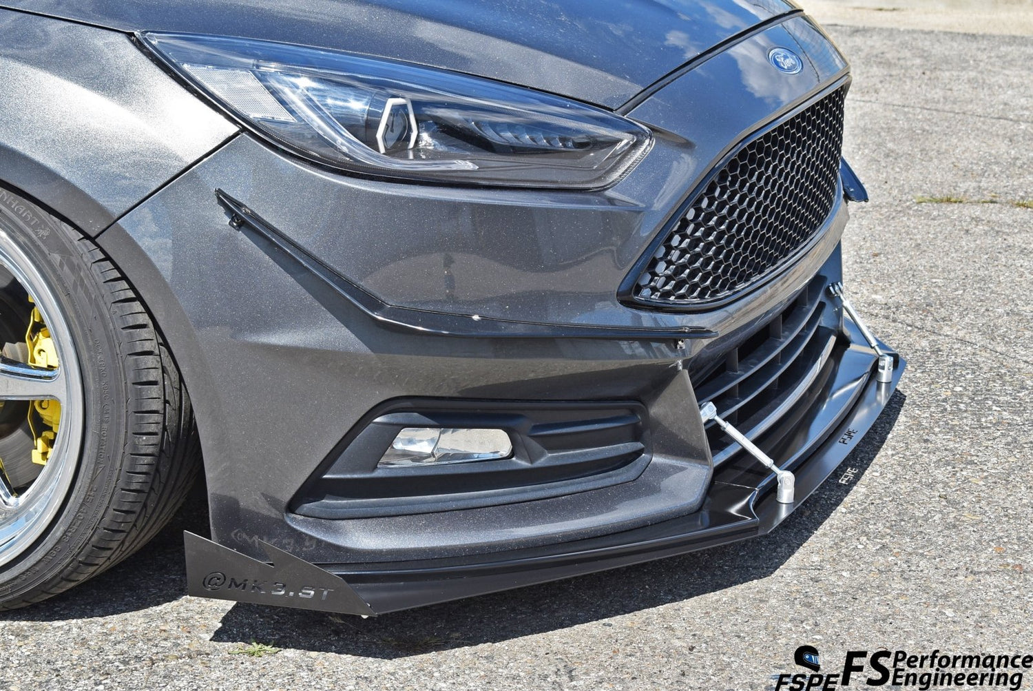 Grille De Phare Antibrouillard Avant Noir Brillant Pour Ford Focus RS MK3/MK3.5 (2012-2018) - ABS - 1