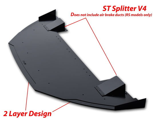 Ford Focus ST (2015-2018) Front Splitter V4 - 2 Layer - FSPE