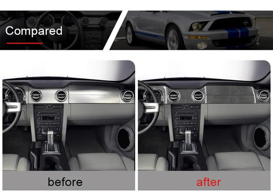 Ford Mustang 2005 2009 Carbon Fiber Dashboard Trim Kit FSPE